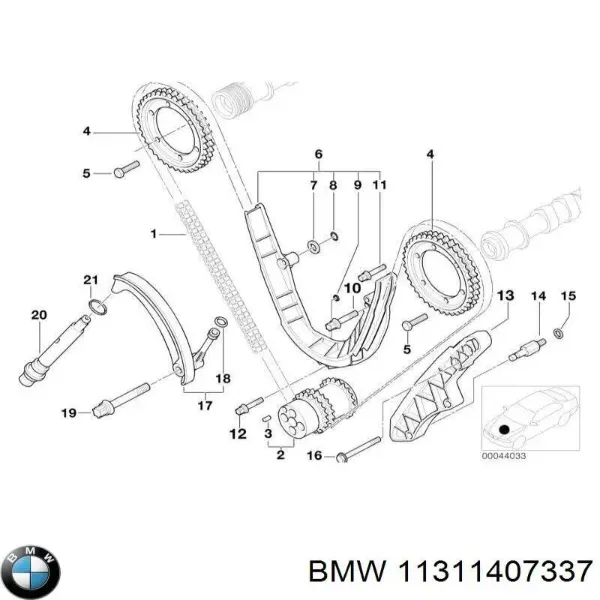 Guía de cadena de distribución 11311407337 BMW