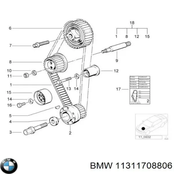 Rodillo intermedio de correa dentada BMW 3 E30
