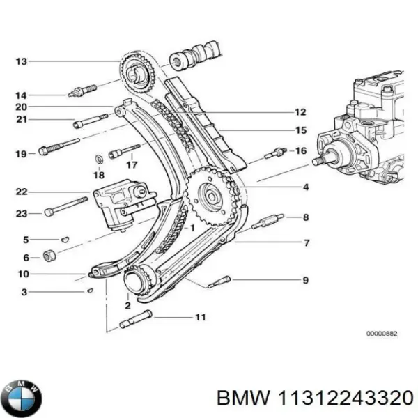 Piñón cadena distribución BMW 3 