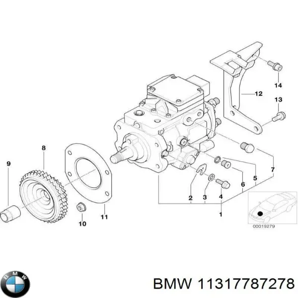 Piñón del árbol de levas 13527787278 BMW