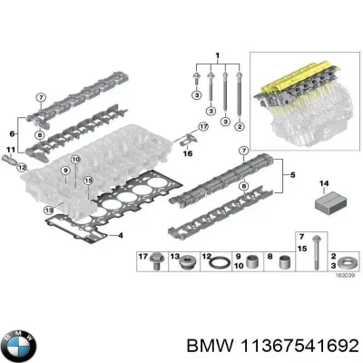 Válvula de alivio de presión de culata BMW 11367541692