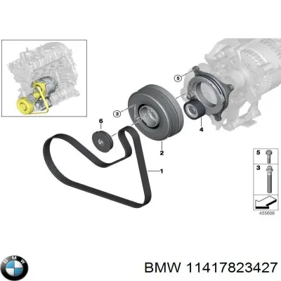 Moldura de luneta trasera BMW 11417823427