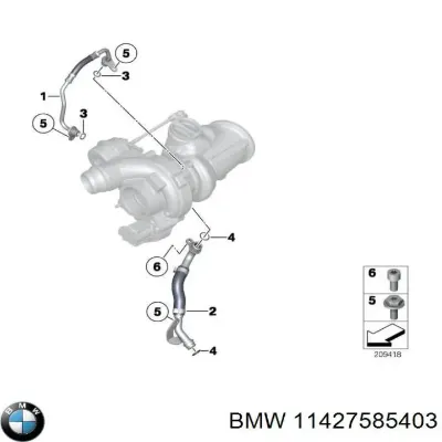 Tubo (Manguera) Para Drenar El Aceite De Una Turbina BMW 11427585403