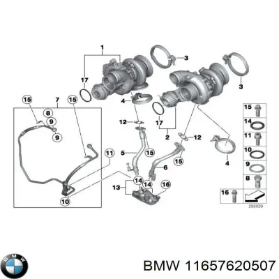 Abrazadera Del Colector De Escape BMW 11657620507