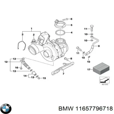 Abrazadera Del Colector De Escape BMW 11657796718