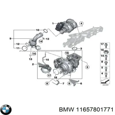 Perno (horquilla) de sujeción de la turbina BMW 11657801771
