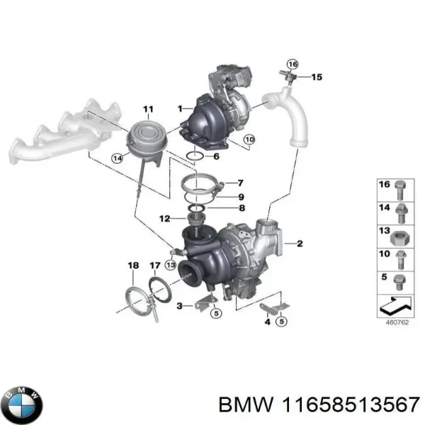 Turbocompresor 11658513567 BMW