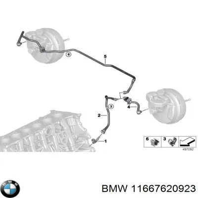 Válvula de alivio de presión de culata BMW 11667620923