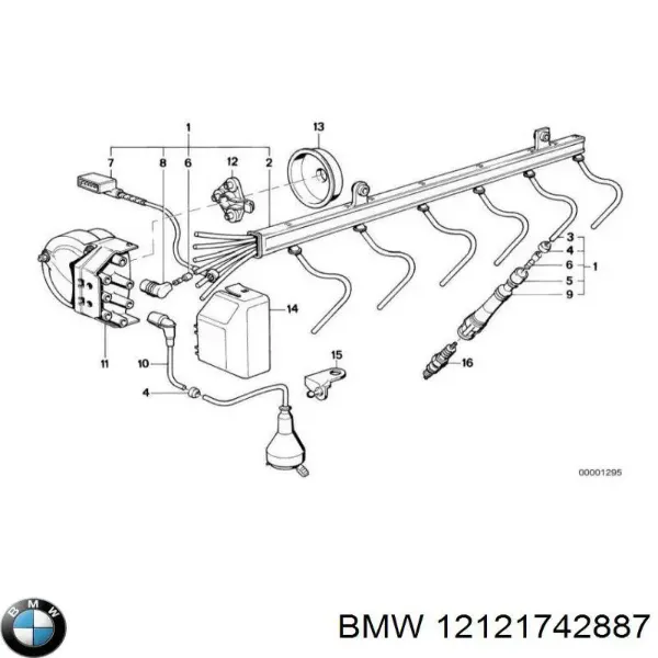 Cables de bujías 12121742887 BMW
