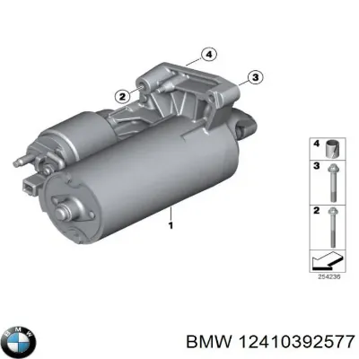 Perno de montaje del motor de arranque BMW 12410392577