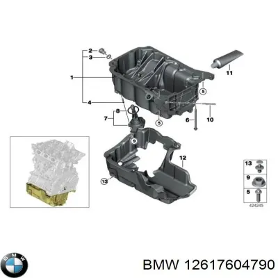 Anillo de sellado del sensor de nivel de aceite BMW 12617604790