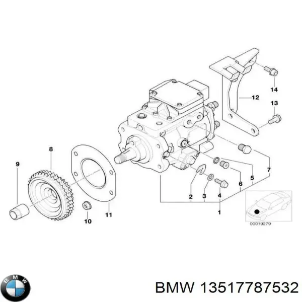 Bomba de alta presión 13517786091 BMW