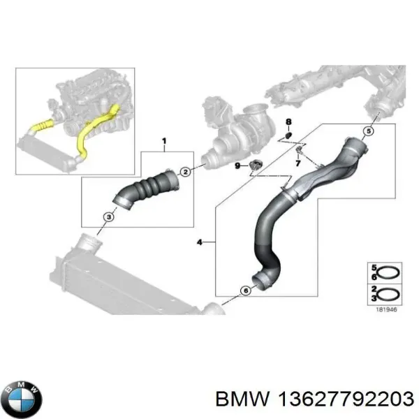 Sensor, temperatura del aire de admisión BMW 1 E81, E87