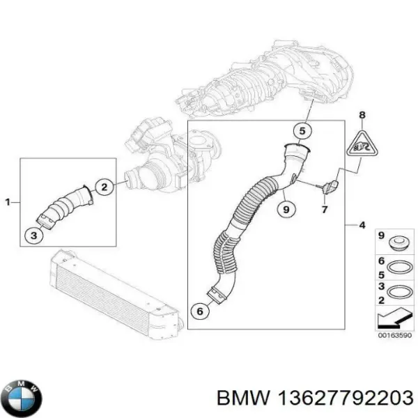 Sensor, temperatura del aire de admisión BMW 1 E81, E87