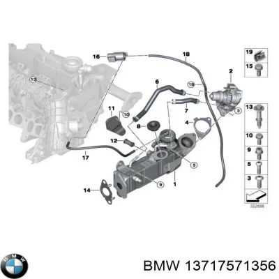 Soporte, Caja filtro de aire BMW 13717571356