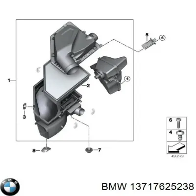 Soporte, Caja filtro de aire BMW 13717625238