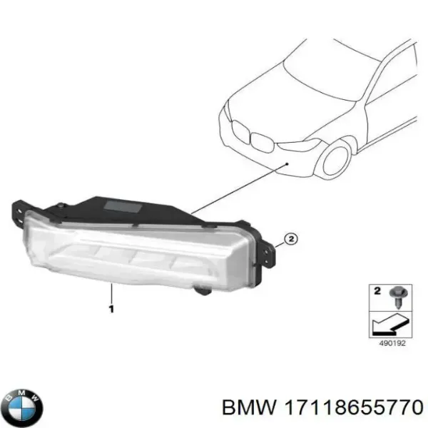 Deflector de aire, radiador, superior 17118655770 BMW