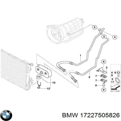 Radiador Enfriador De La Transmision/Caja De Cambios BMW 17227505826