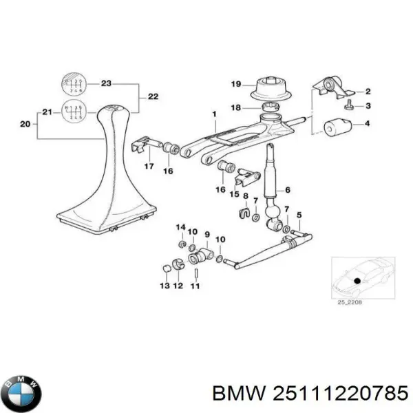 Palanca selectora de cambios y piezas BMW 5 sedán (E34) (1987 - 1995) precio, desde