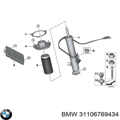 Perno de fijación, brazo oscilante delantero BMW 31106769434