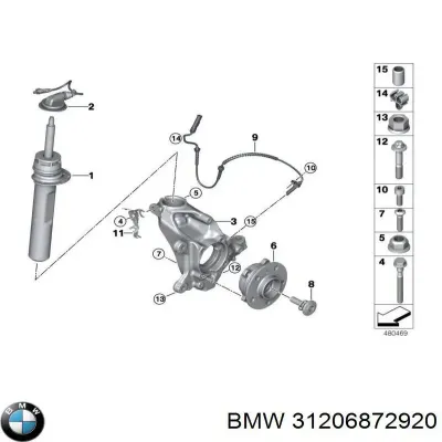 Tornillo de cubo BMW 31206872920