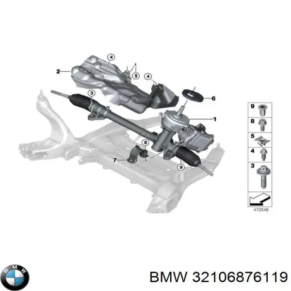 Cremallera caja de direccion para BMW X1  F48