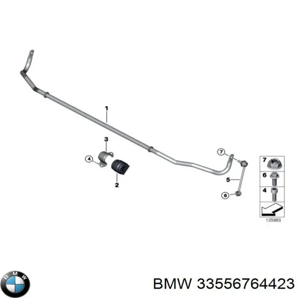 Estabilizador trasero BMW 1 E81, E87