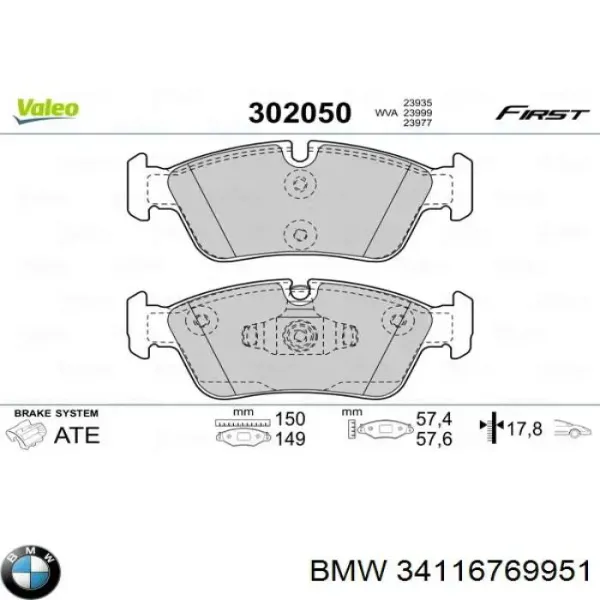 Pastillas de freno delanteras BMW 1 E81, E87
