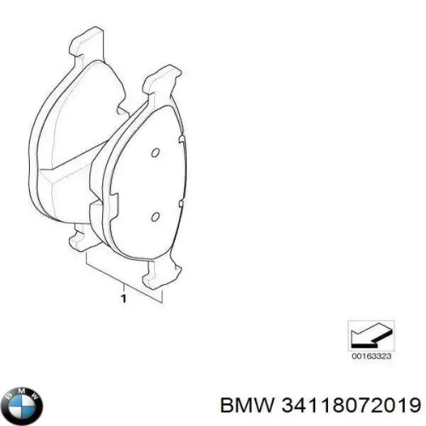 Disco de freno 34118072019 BMW