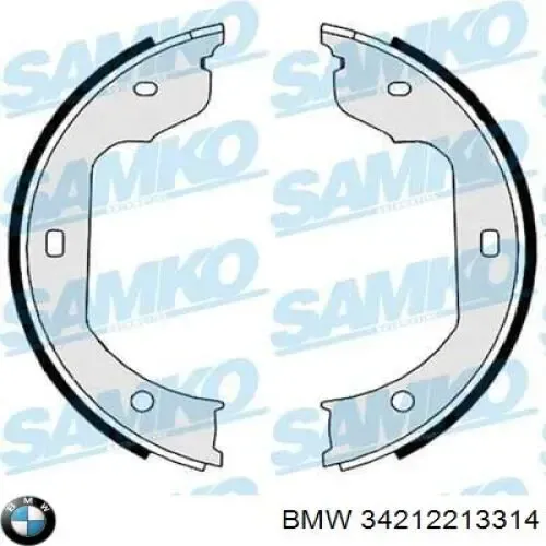 Juego de zapatas de frenos, freno de estacionamiento BMW 5 E39