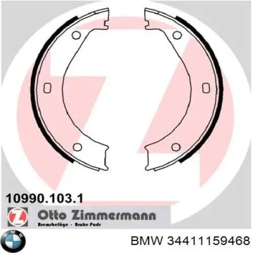 Juego de zapatas de frenos, freno de estacionamiento BMW 5 E34