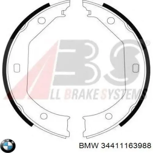 Juego de zapatas de frenos, freno de estacionamiento BMW 1 E81, E87