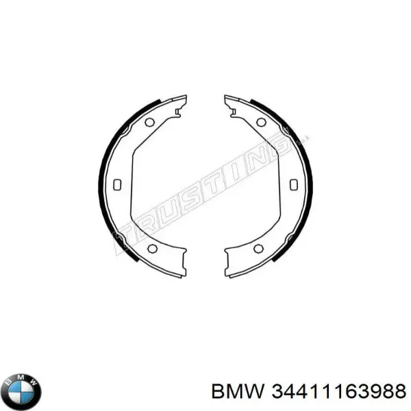 Juego de zapatas de frenos, freno de estacionamiento BMW 1 E81, E87