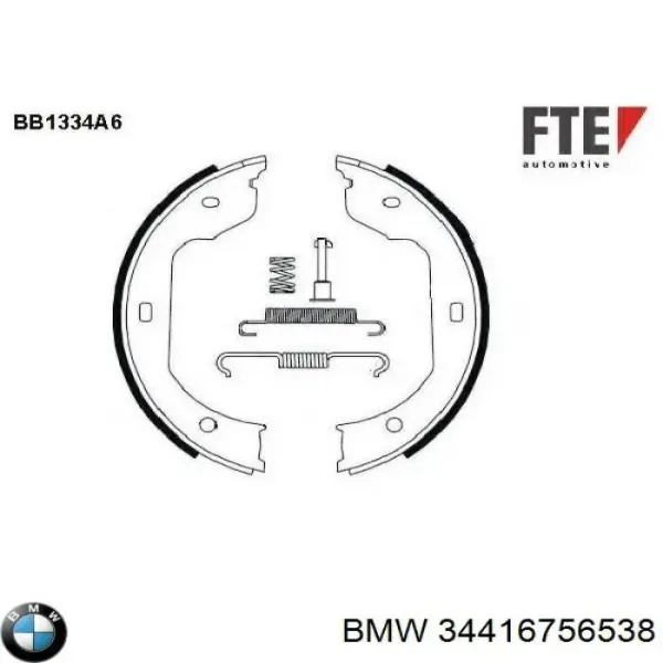 Juego de zapatas de frenos, freno de estacionamiento BMW 5 E39