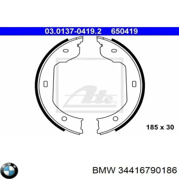 Juego de zapatas de frenos, freno de estacionamiento BMW 5 E39