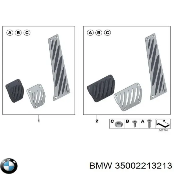 Comprar 35002213213 BMW Revestimiento de pedal, juego