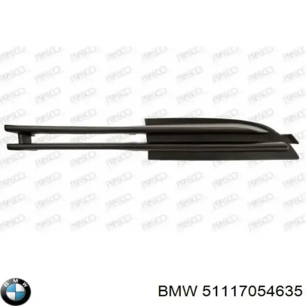 Rejilla izquierda del parachoques delantero 51117054635 BMW