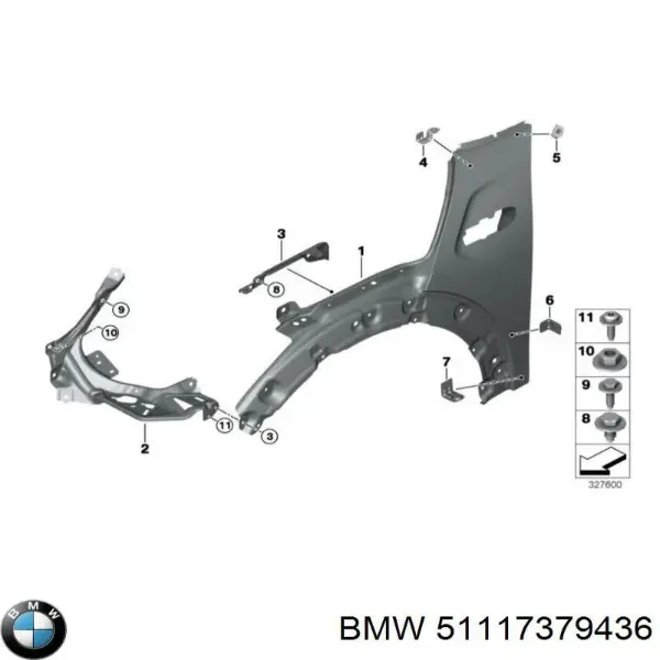 Paragolpes 51117379436 BMW