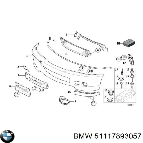 Paragolpes 51117893057 BMW