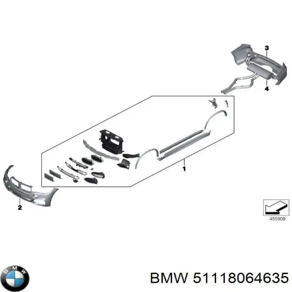 Rejilla izquierda del parachoques delantero 8056855 BMW