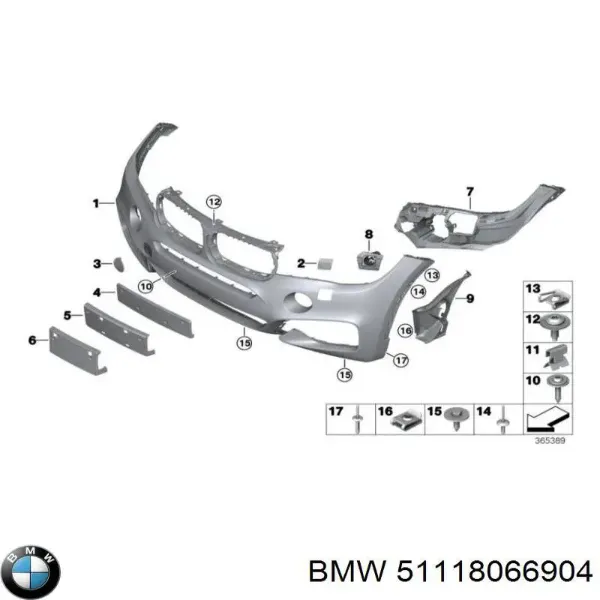 Paragolpes 51118066904 BMW
