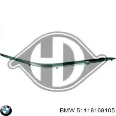 Listón embellecedor/protector, parachoques trasero izquierdo BMW 51118168105