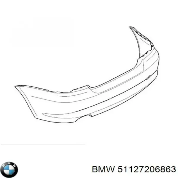Parachoques trasero 51127206863 BMW