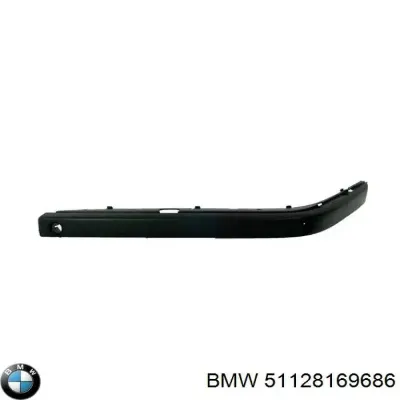 Listón embellecedor/protector, parachoques trasero derecho BMW 51128169686