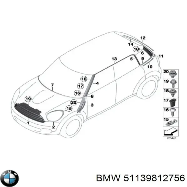 Parrilla Mini COUNTRYMAN R60