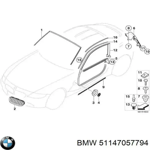 Emblema de tapa de maletero BMW 1 E81, E87
