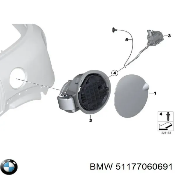 Tapa tanque combustible para BMW 1  E81, E87