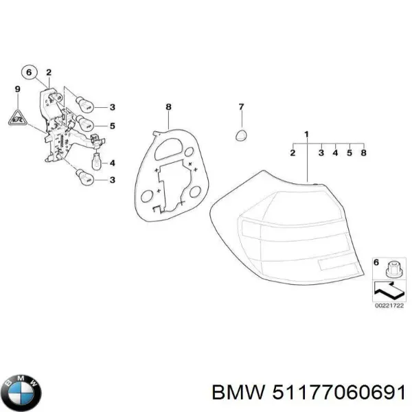Tapa de la gasolina (depósito de combustible) BMW 1 E81, E87