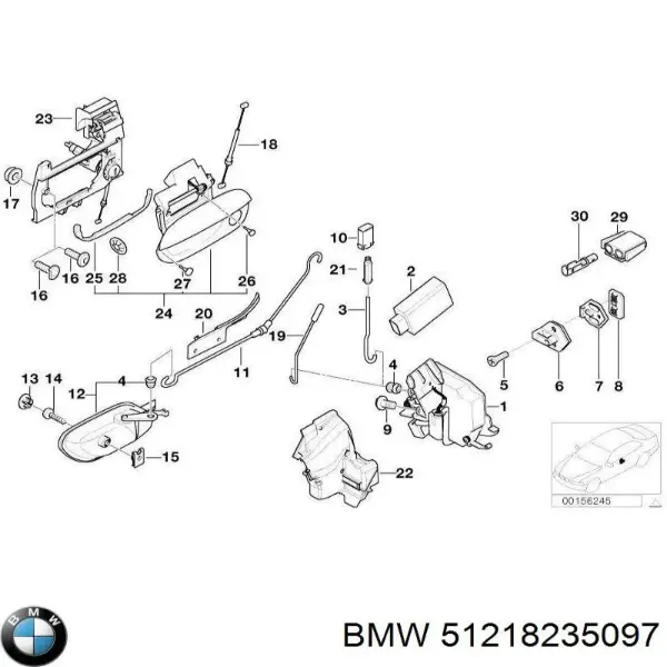 Cerradura para BMW 5  E39