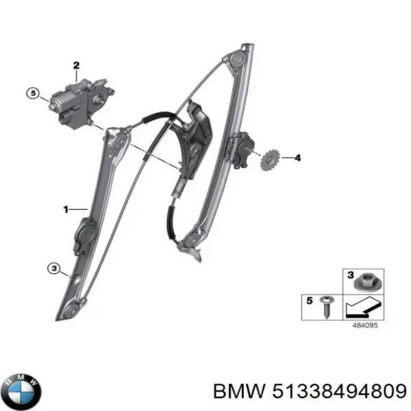 Mecanismo de elevalunas delantero izquierdo BMW 6 Gran Turismo